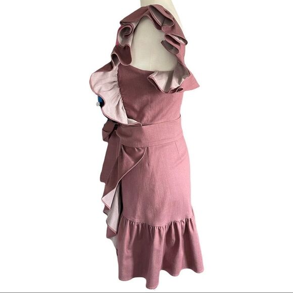 ALEXIS Adela One Shoulder Ruffle Mini Dress - Picture 9 of 12